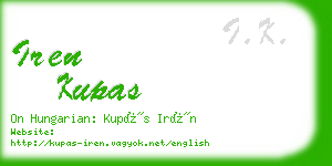 iren kupas business card